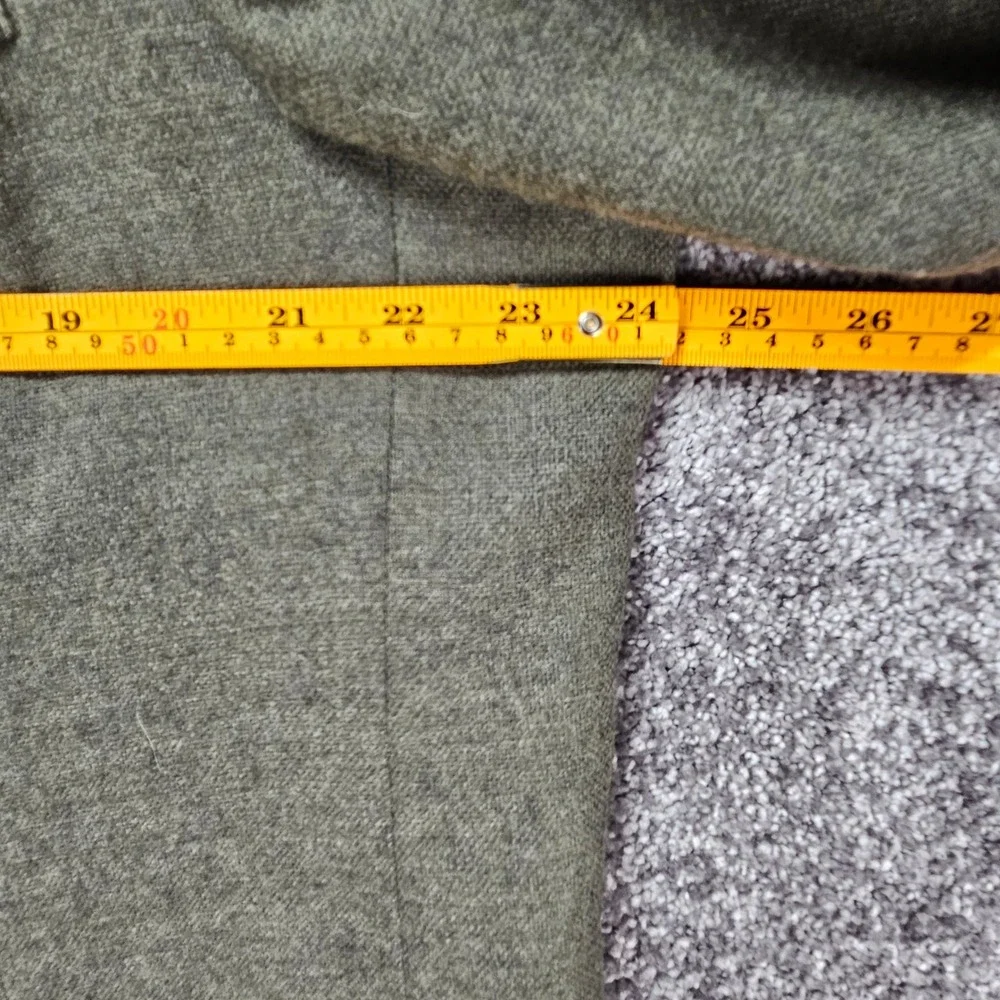 Lands End Lambswool Blazer Mens 48R Green Solid 3-Button Sport Coat Made in USA